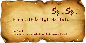 Szentmihályi Szilvia névjegykártya